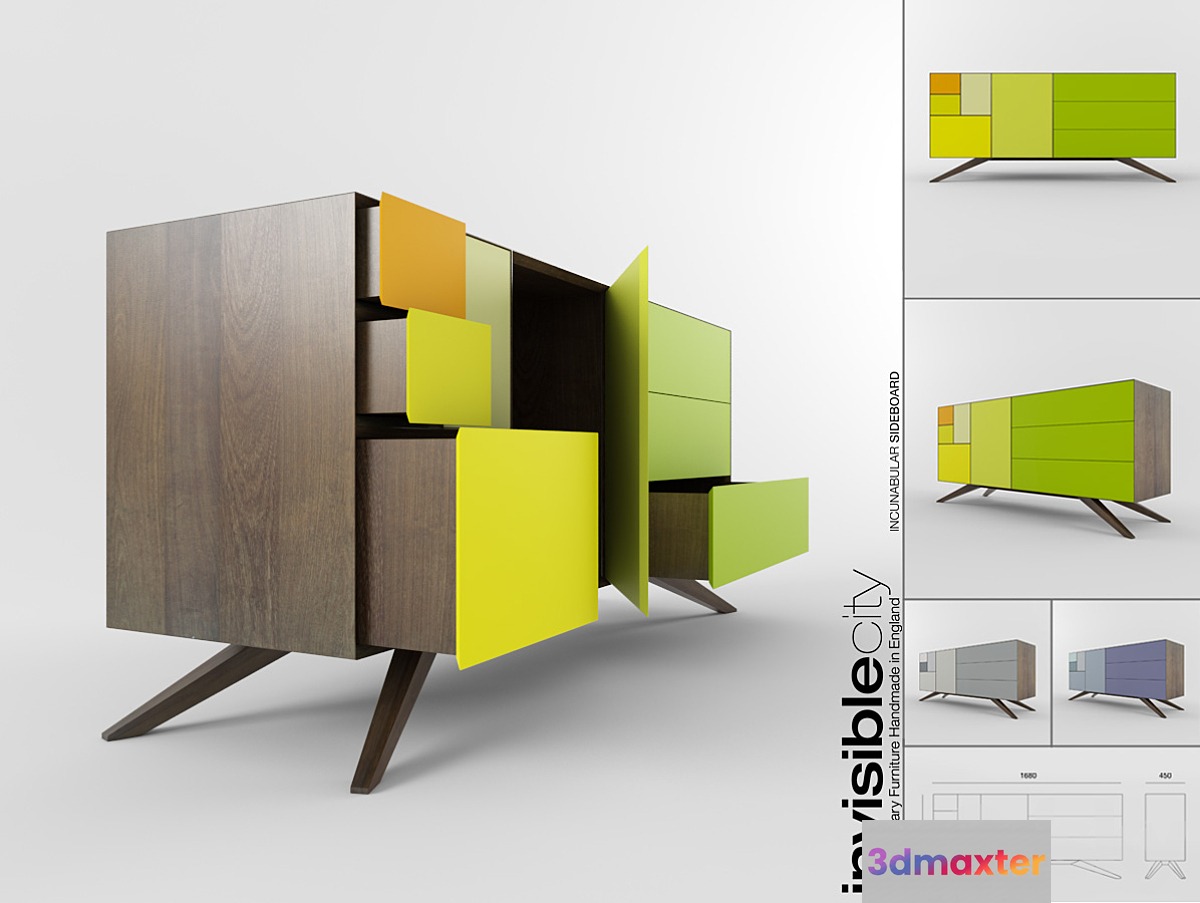 INCUNABULAR Sideboard | Invisible City 3D Max