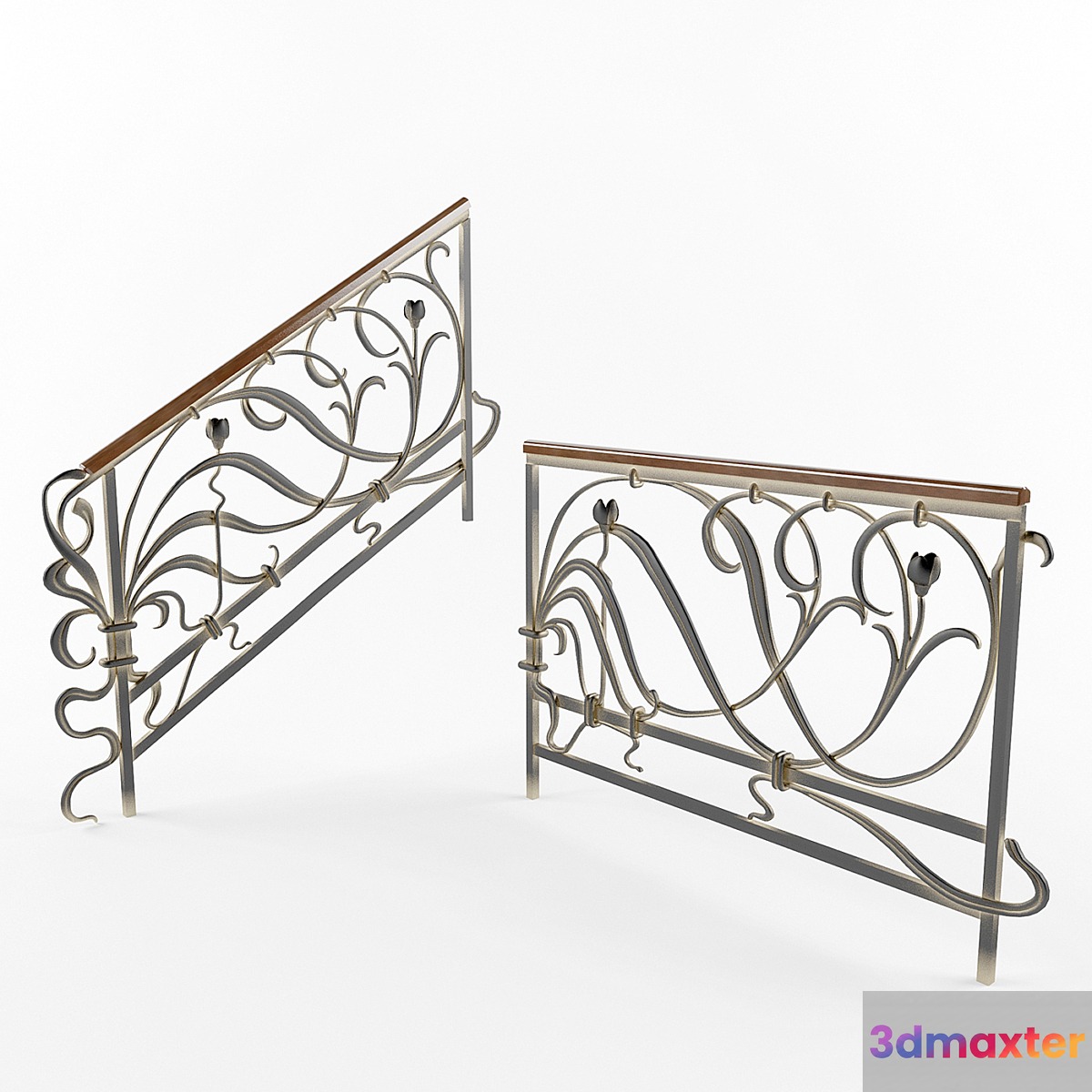 Wrought railing 3D Max