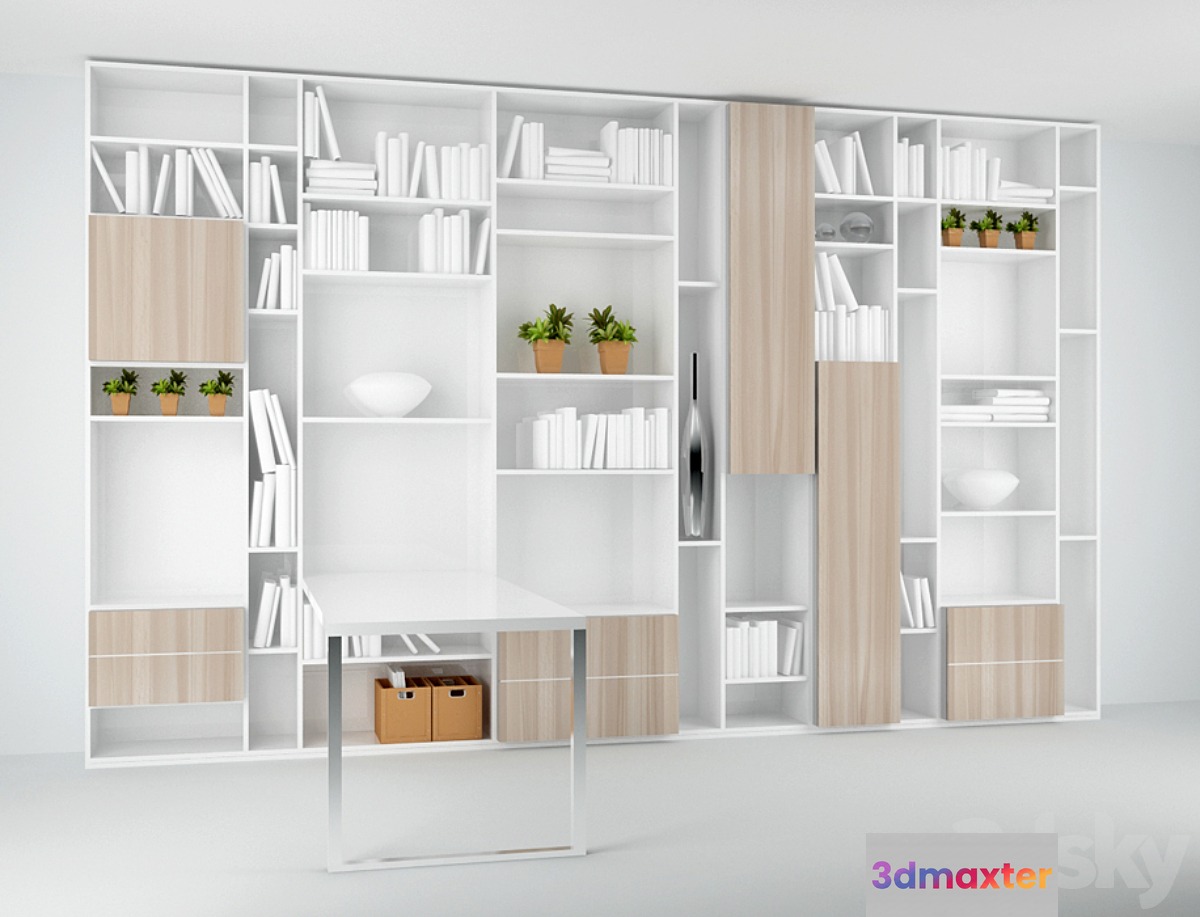bookcase 3D Max