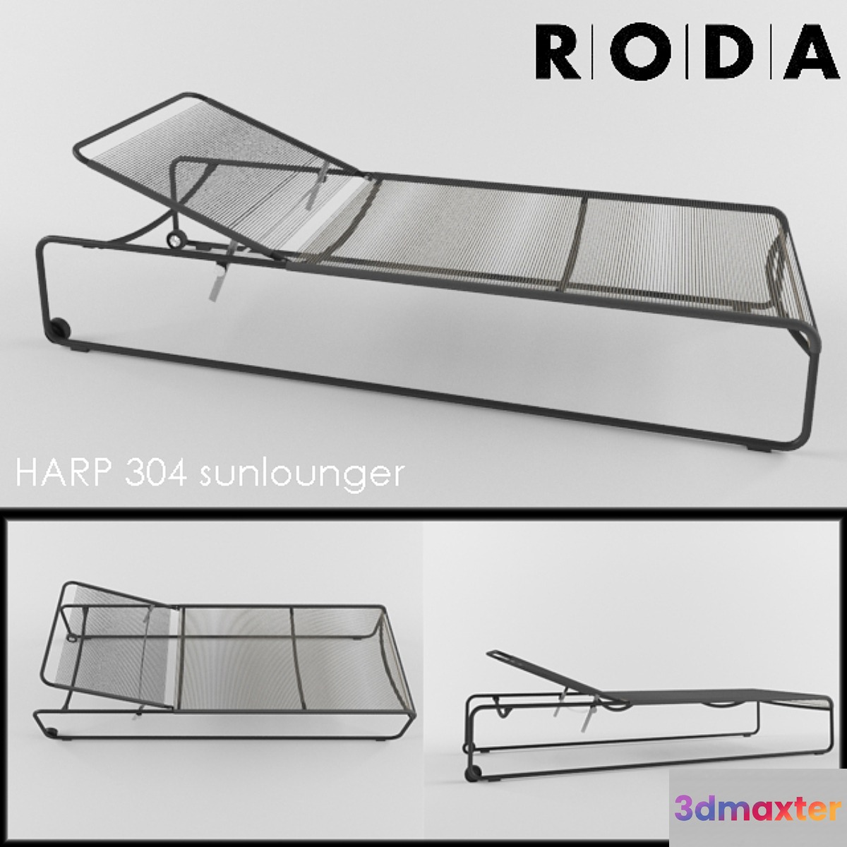 RODA _ HARP 304 sunlounger 3D Max