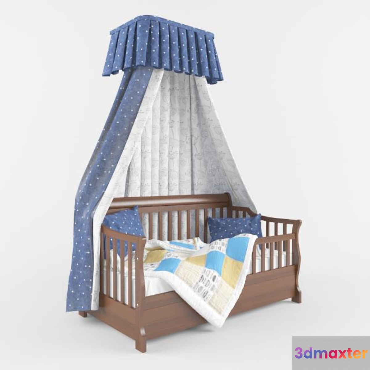 Childrens four poster bed 3D Max