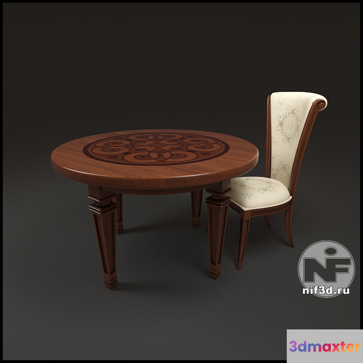 Desk and Chair 3D Max