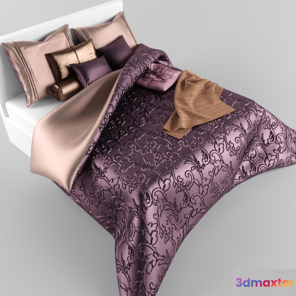 bedspread with pillows