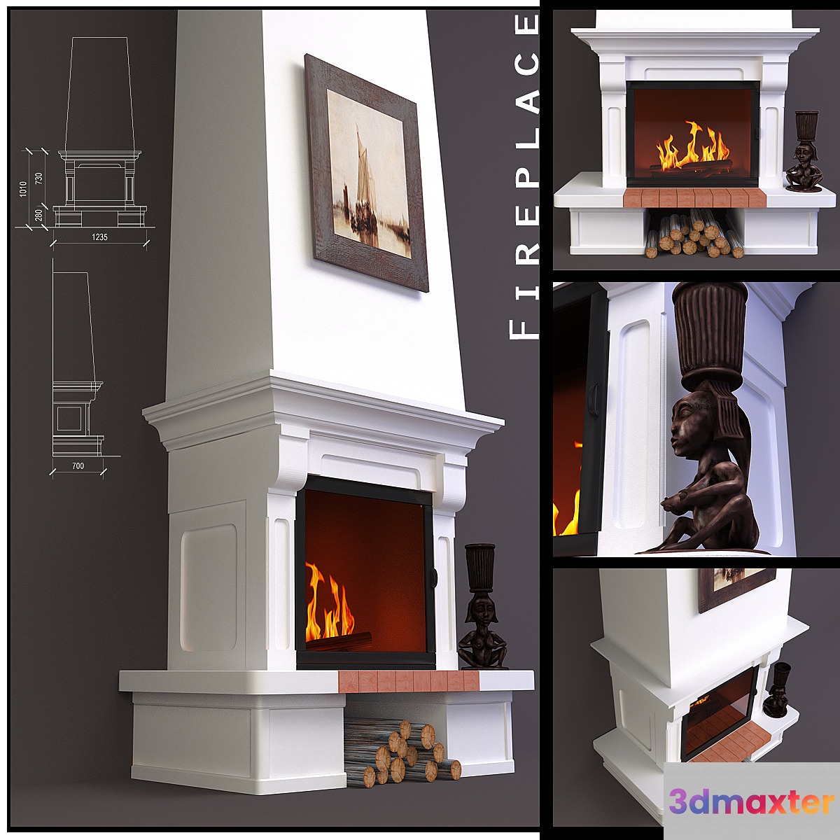 Fireplace wall