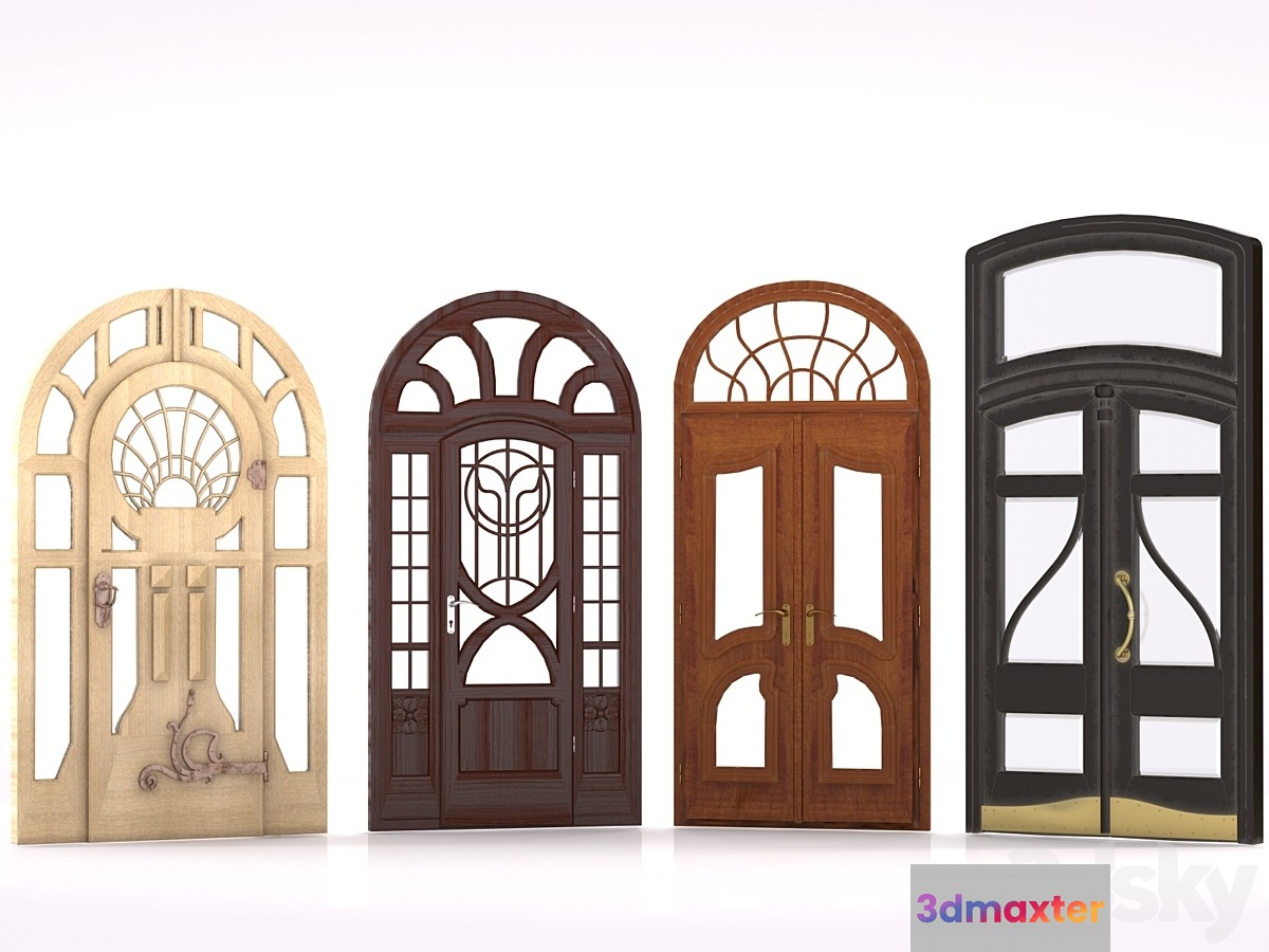 entrance doors 3D Max
