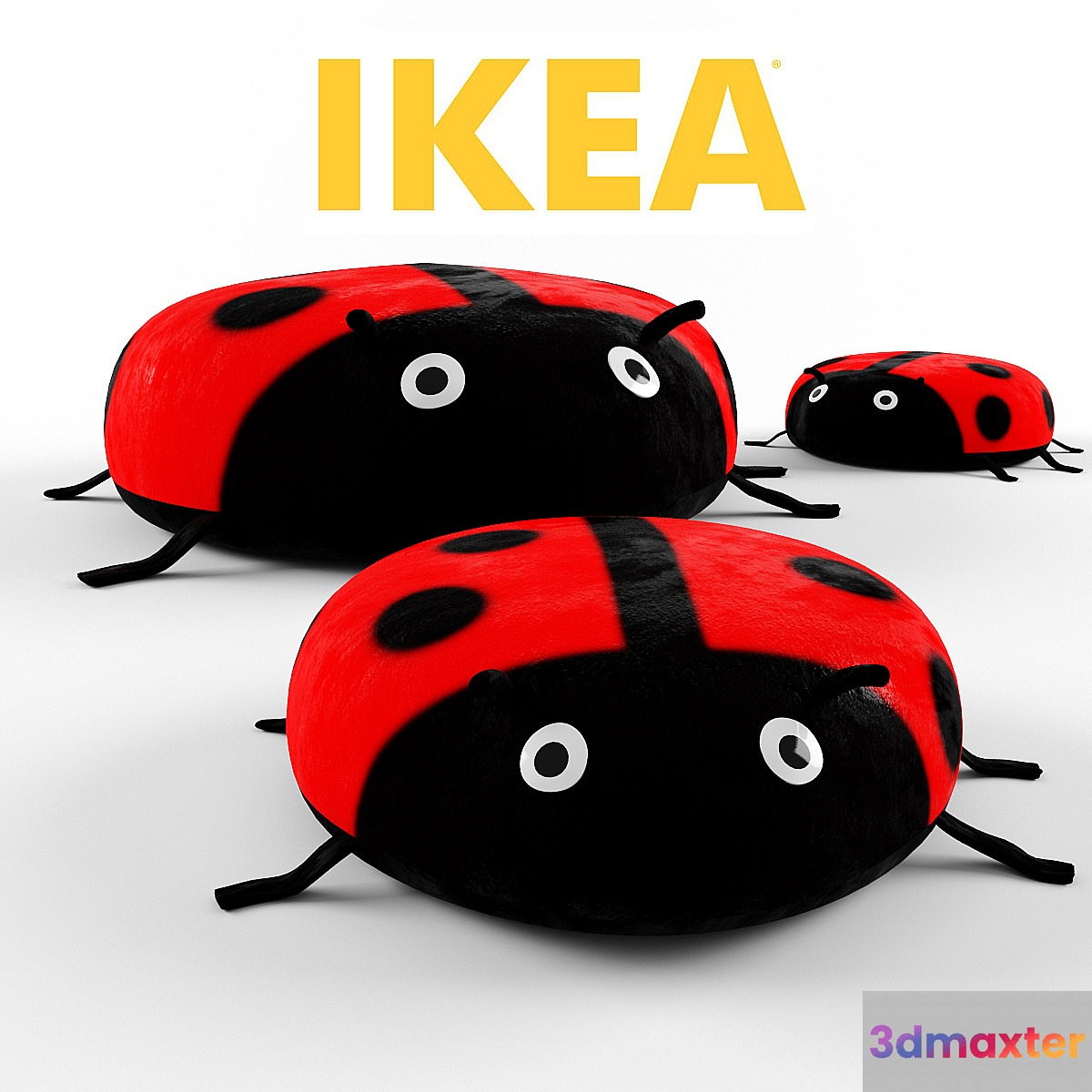 IKEA _ Pouffe Ladybug 3D Max