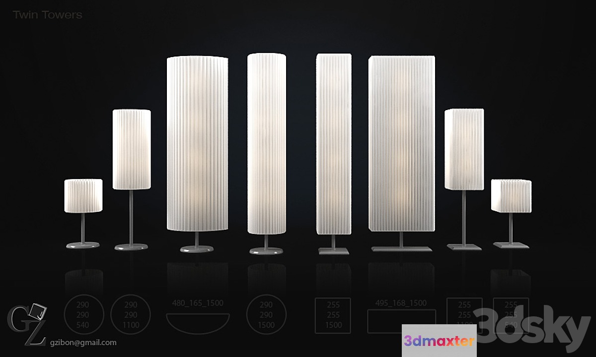 Twin Towers 3D Max