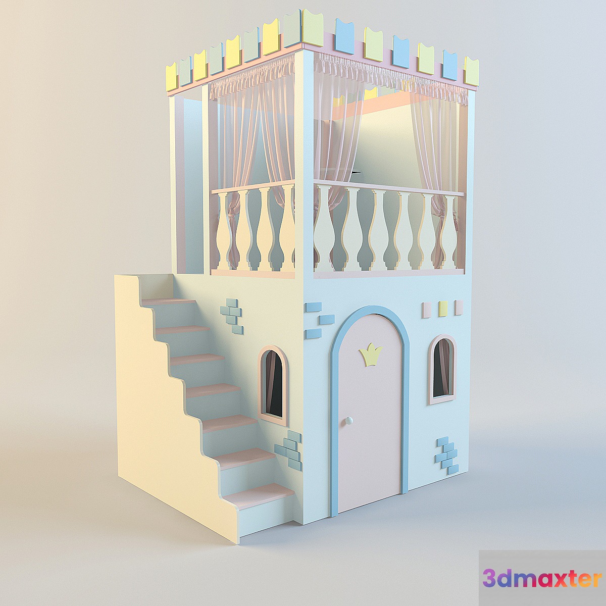 Children's play House Castle 3D Max