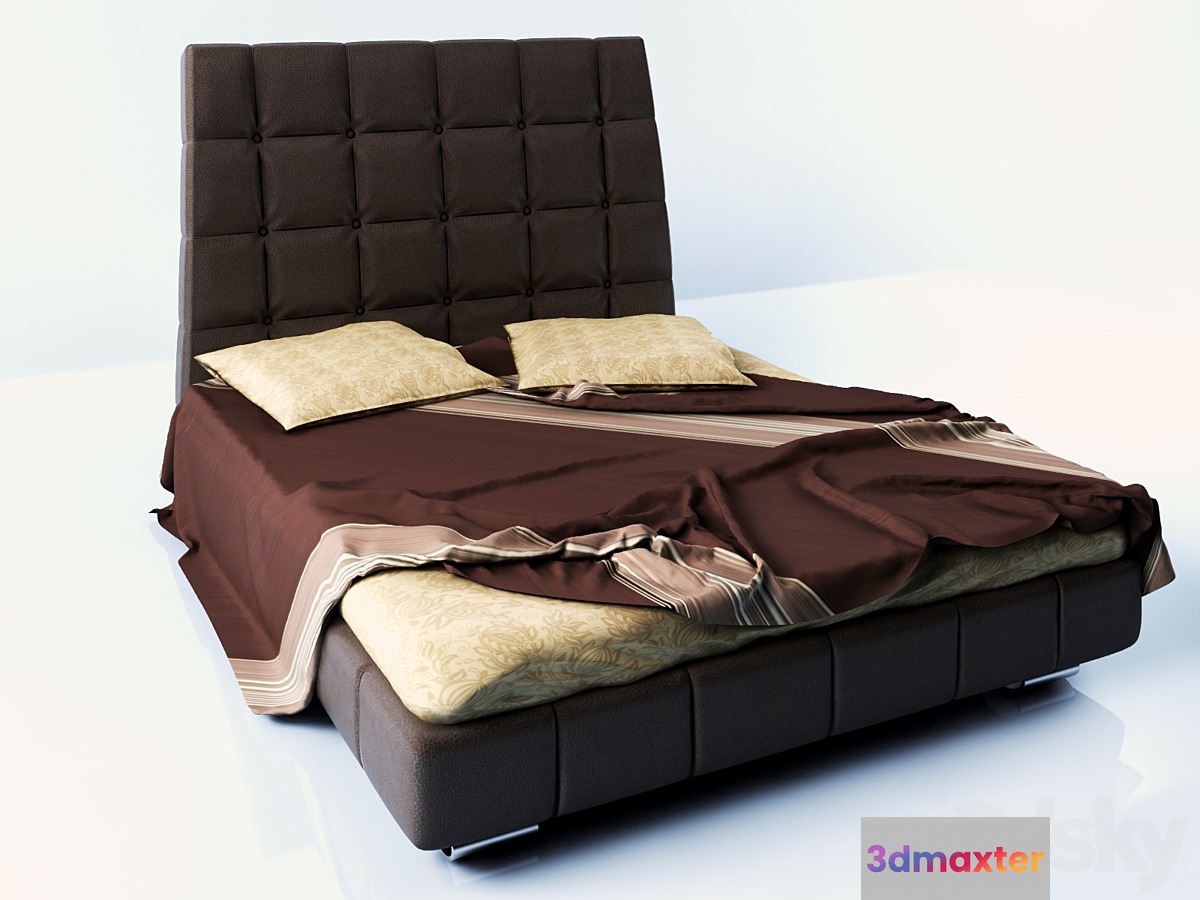 bed with linens 3D Max