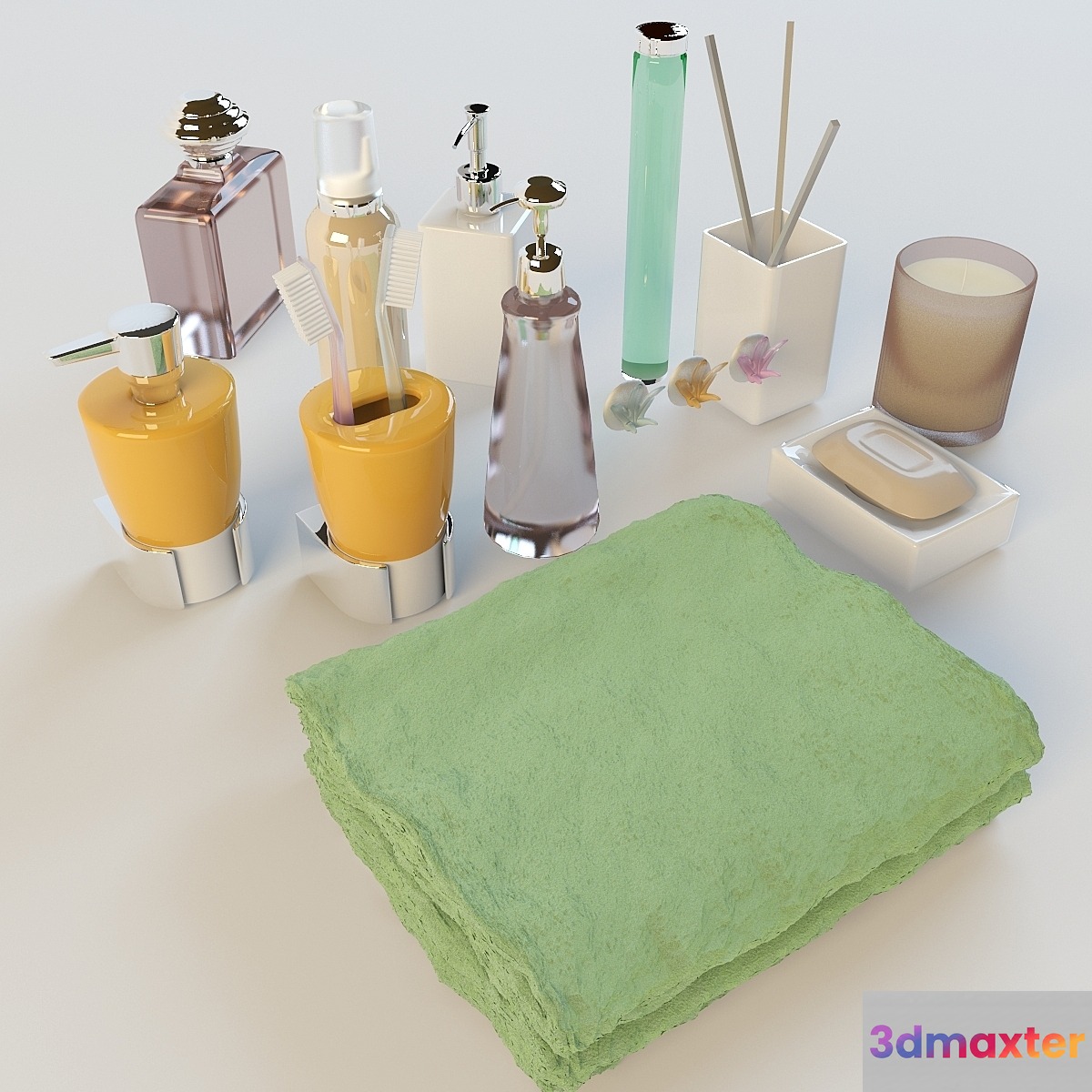Bathroom decor 3D Max