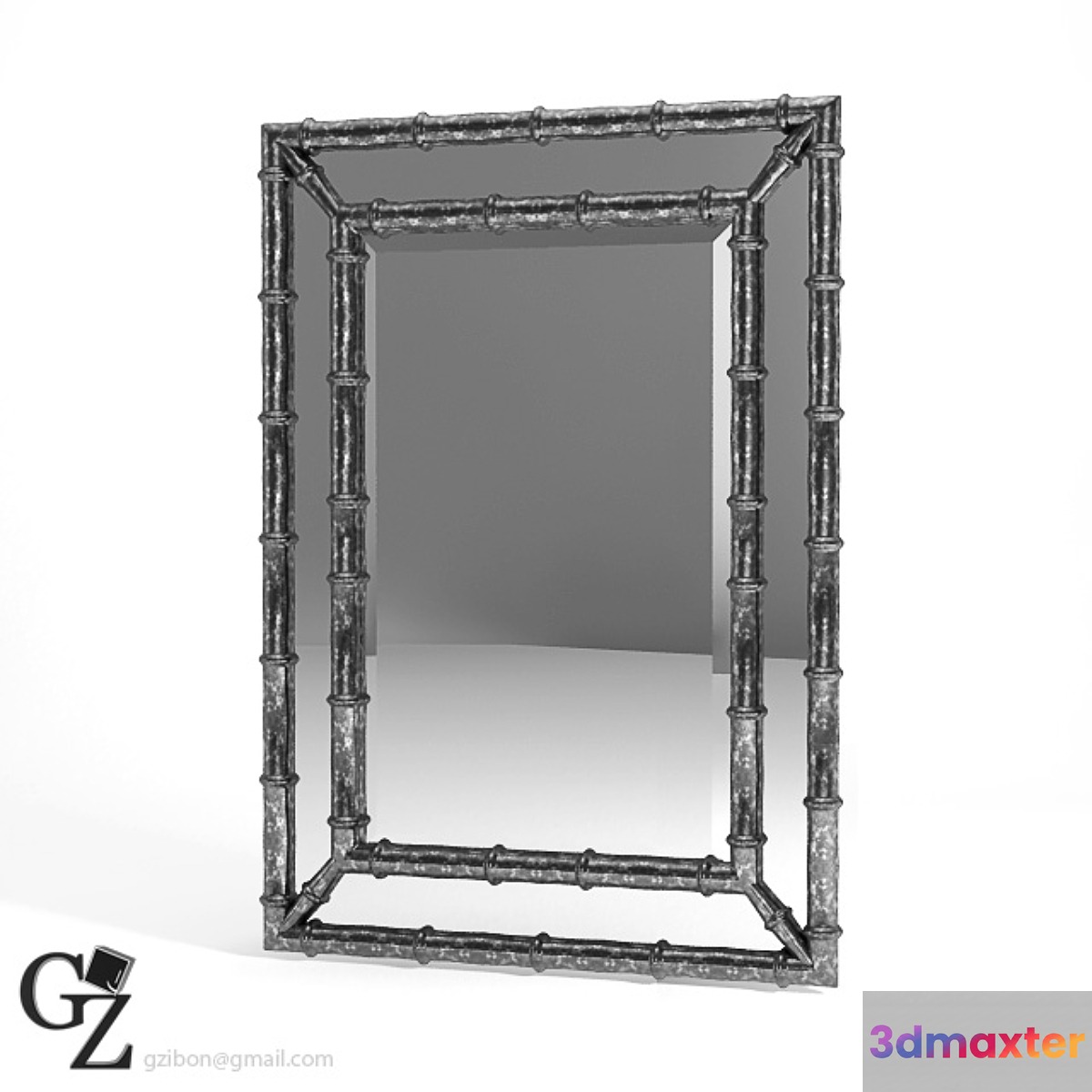 PROFI Metal bamboo mirror Ti 3D Max