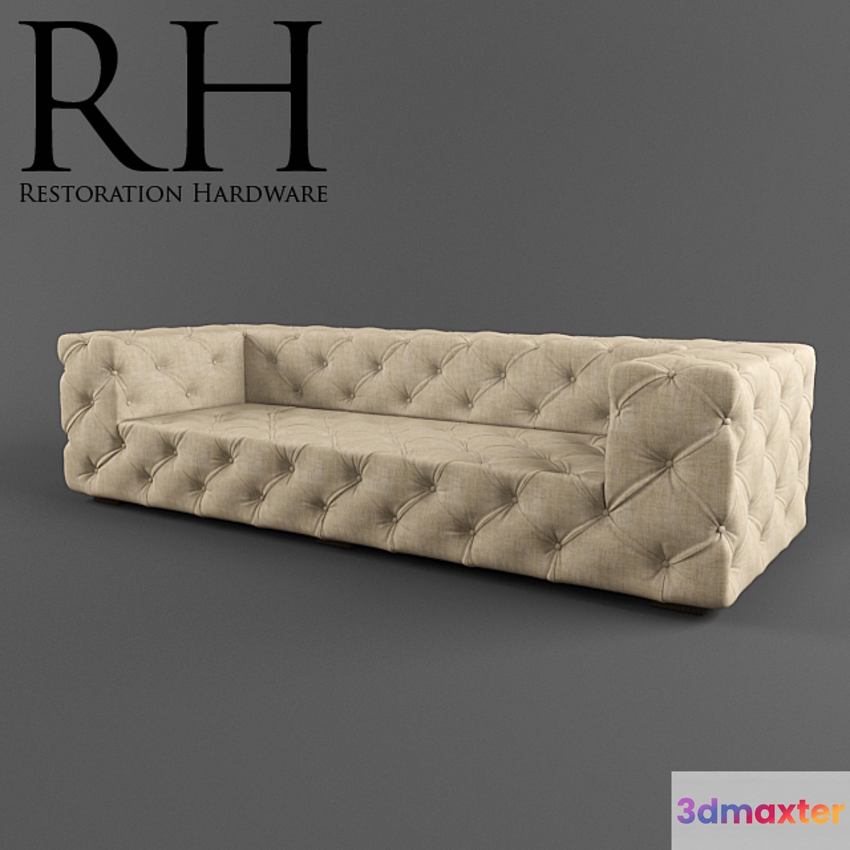 Restoration Hardware _ 10' Soho Upholstered Sofa 3D Max