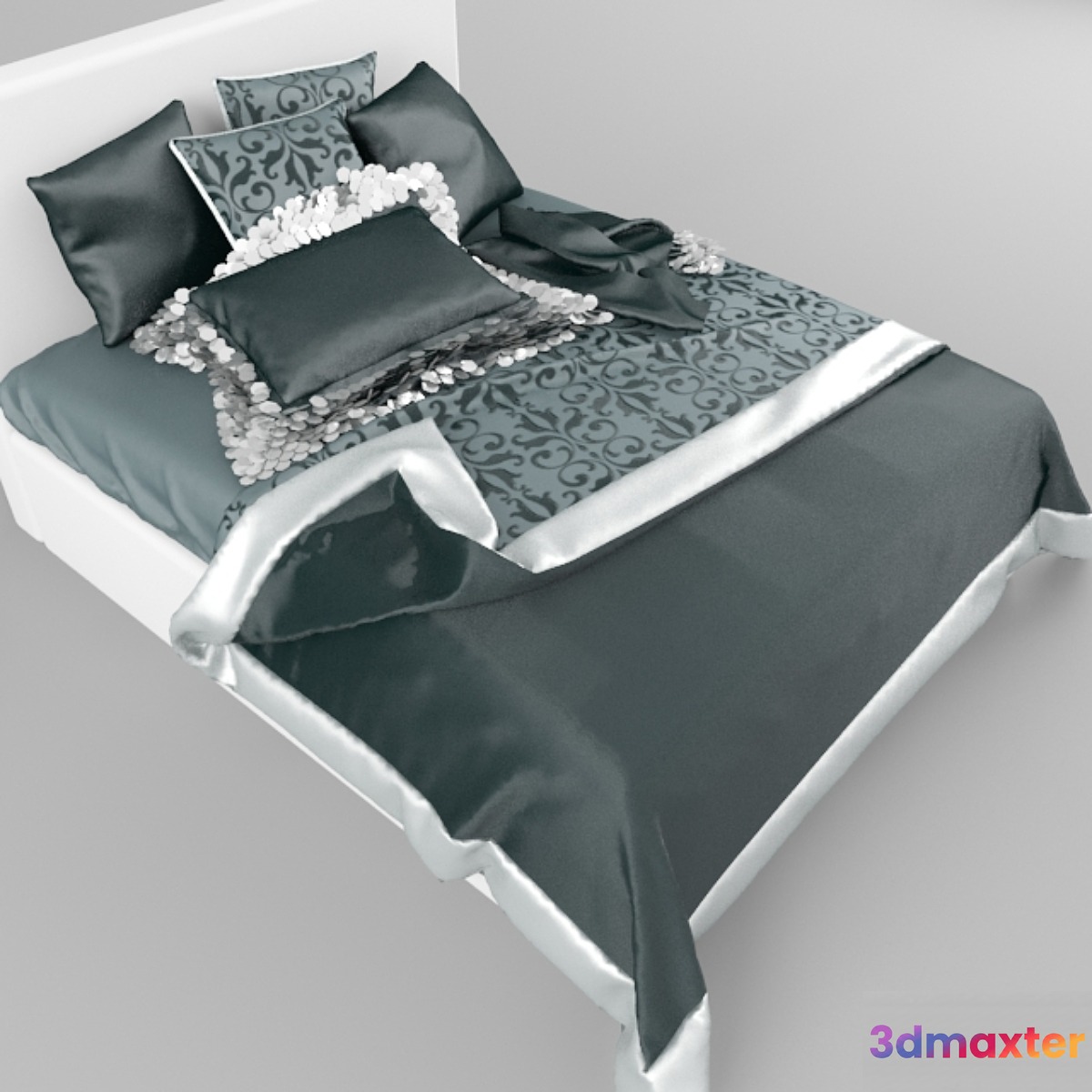 bed set with paillettes 3D Max