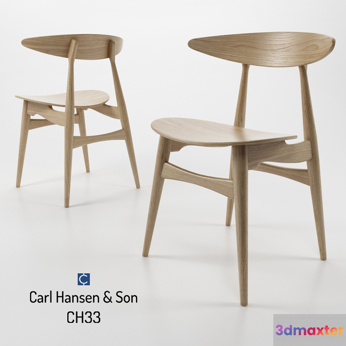 Carl Hansen & Son CH33 3D Max