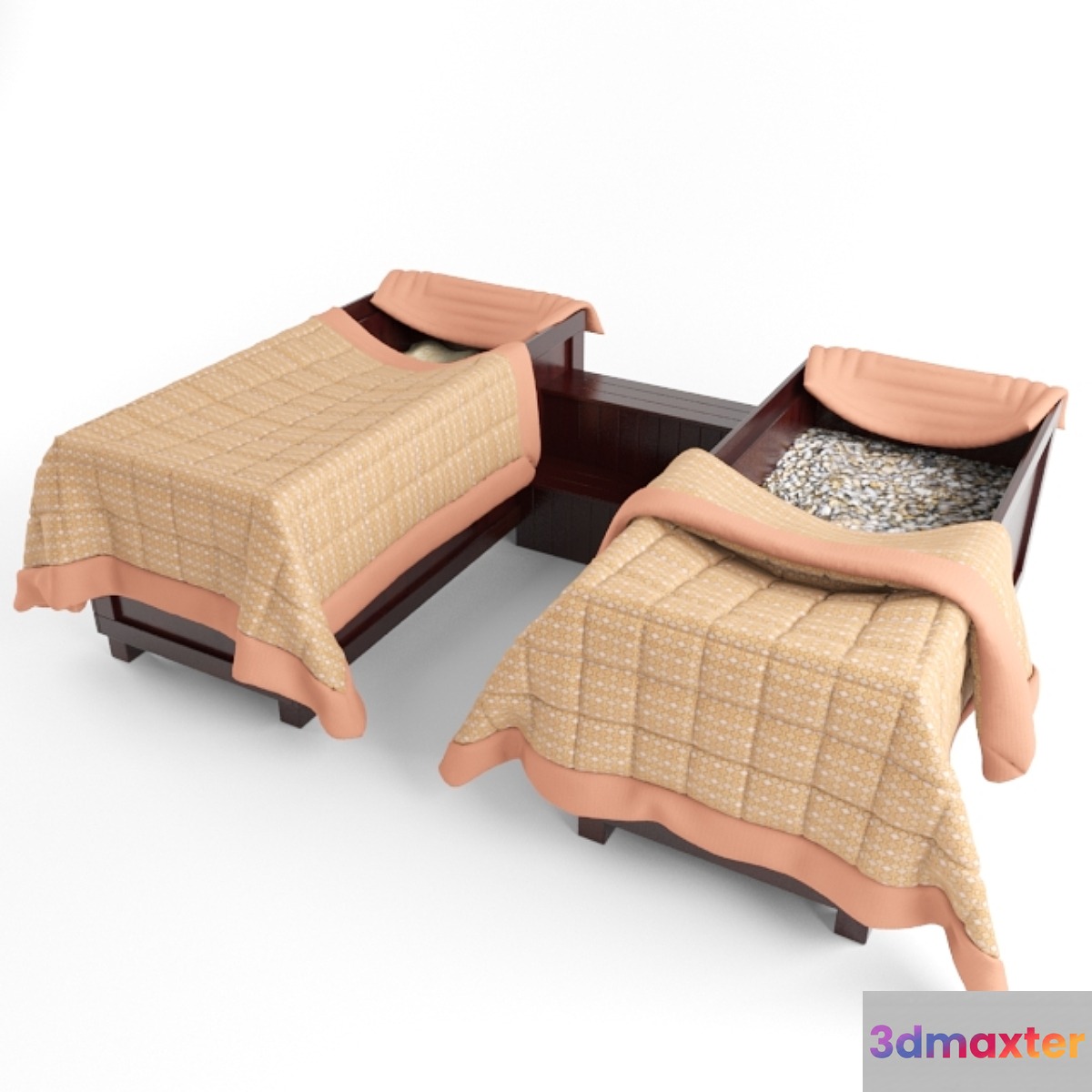 Japanese wooden bathtubs 3D Max
