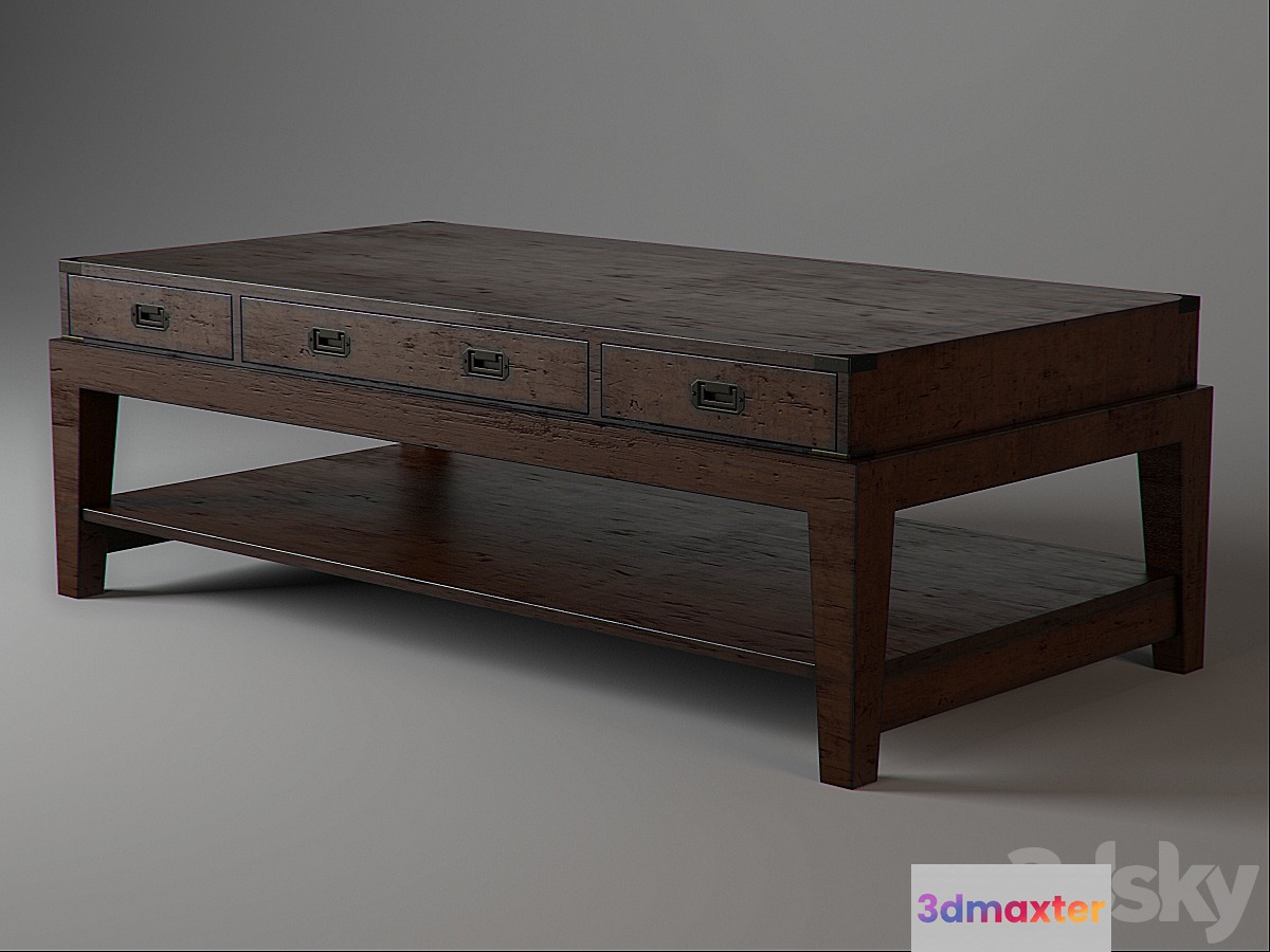 Eihholtz table coffee military 3D Max
