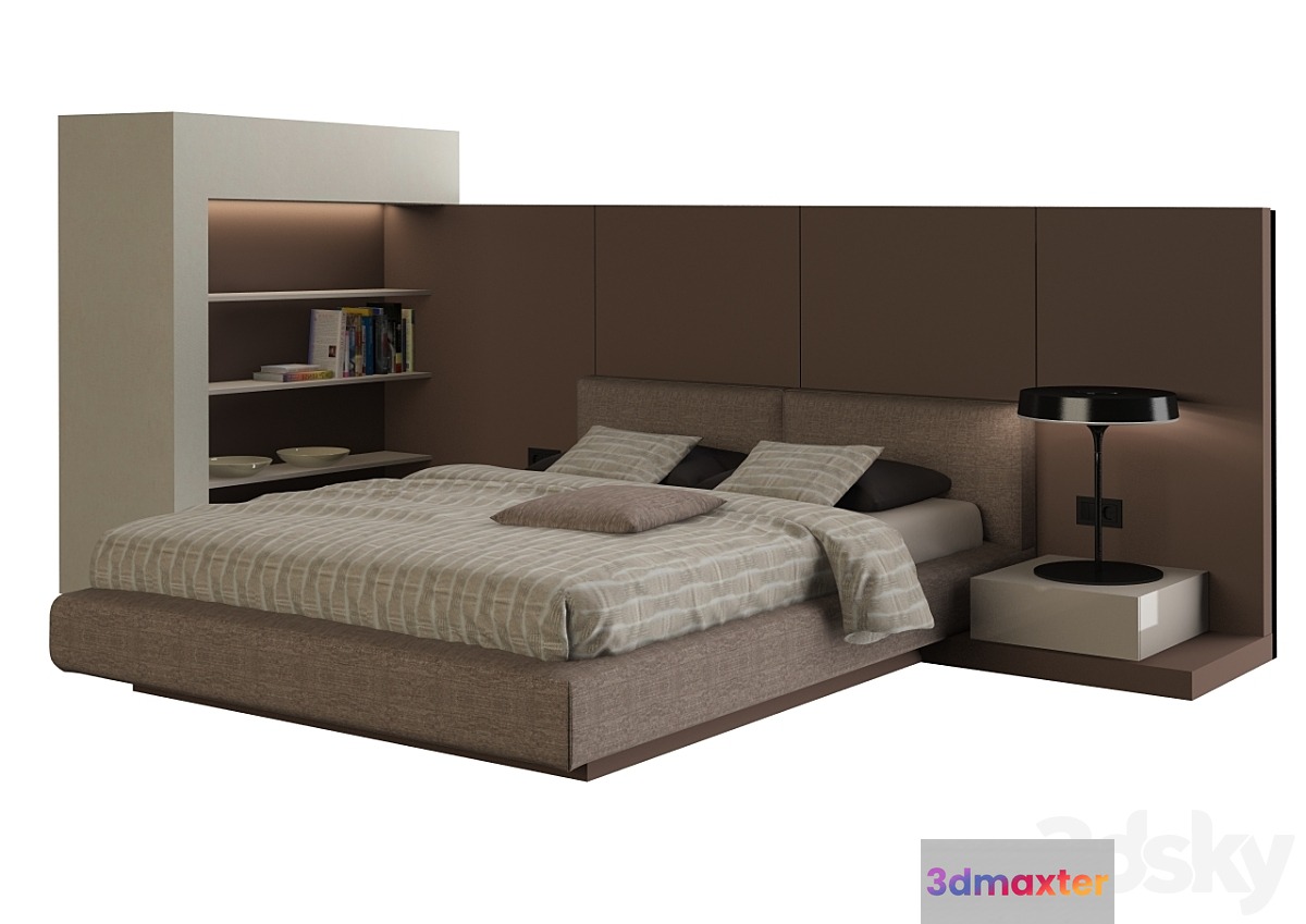 Novamobili a Tulip Bed + Olsen pie Lamp + Easy