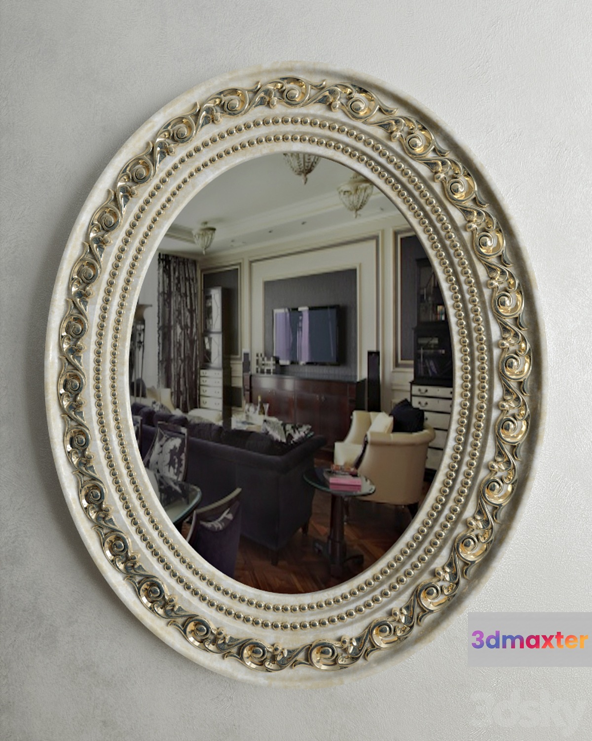 Mirror Oval classic 3D Max