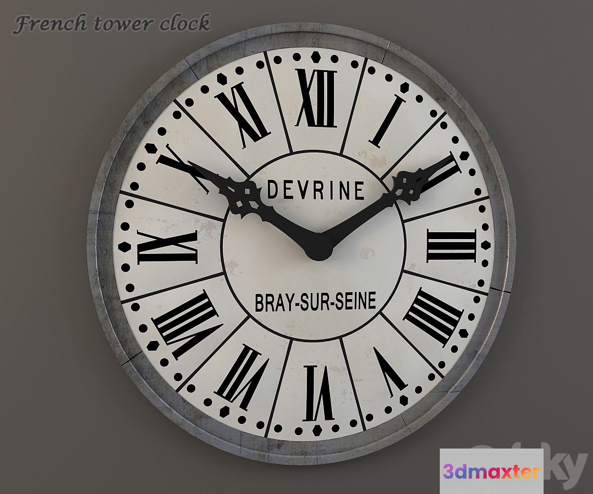 French tower clock