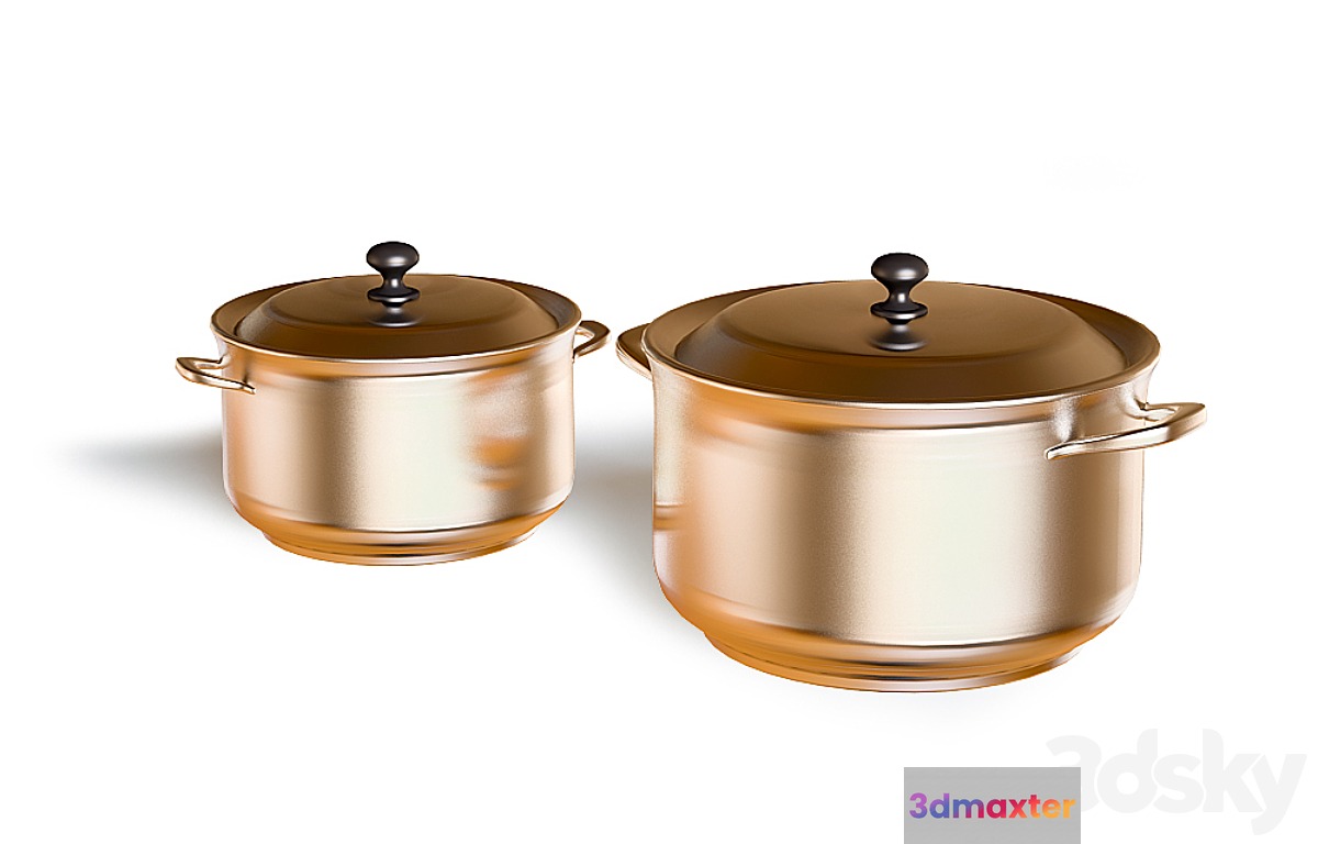 Sauce Pans 3D Max