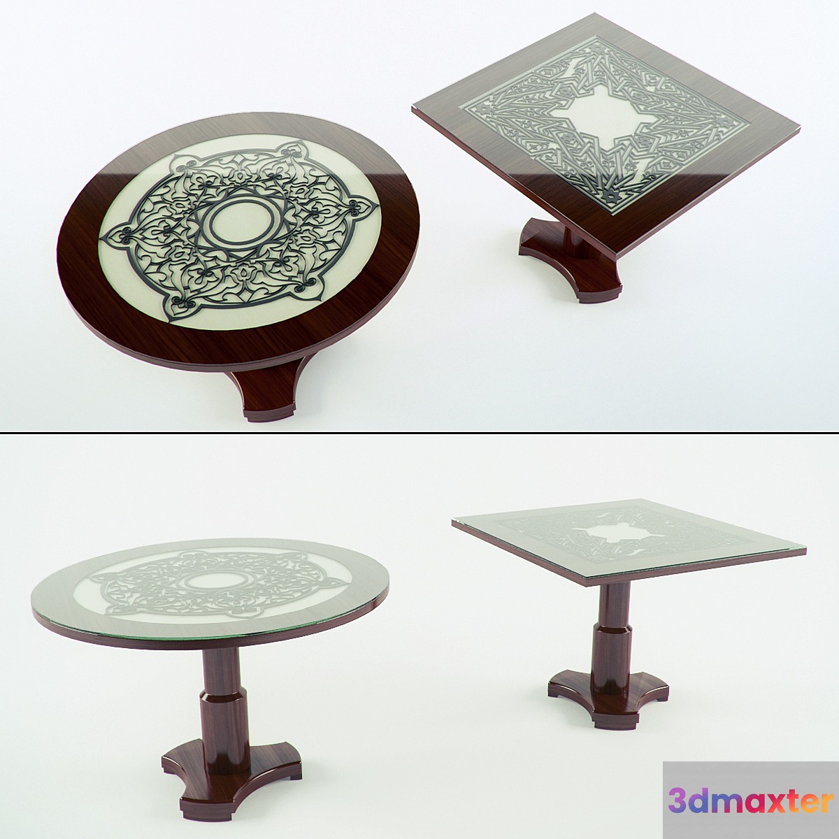 Tables with wrought pattern