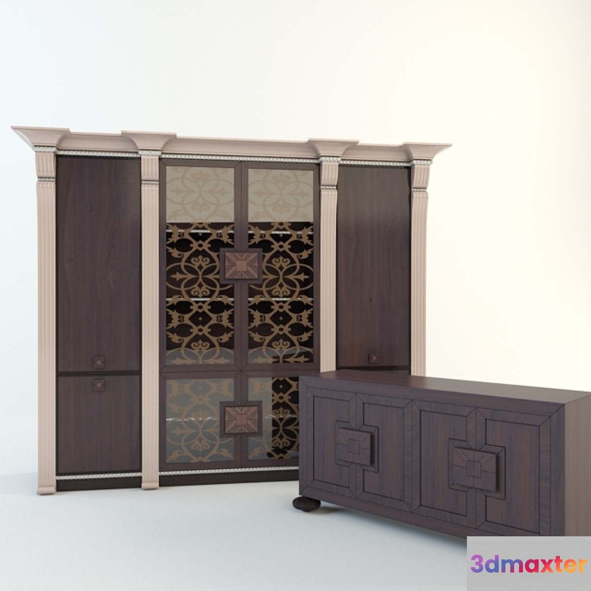 Arca champagne buffet 2 3D Max