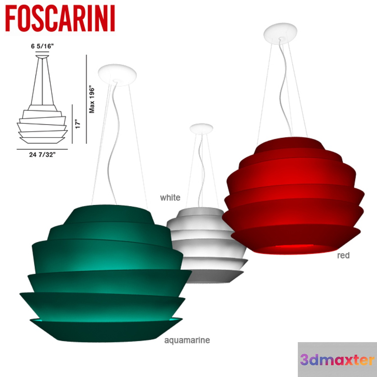 Foscarini _ Suspension lamp Le Soleil 3D Max
