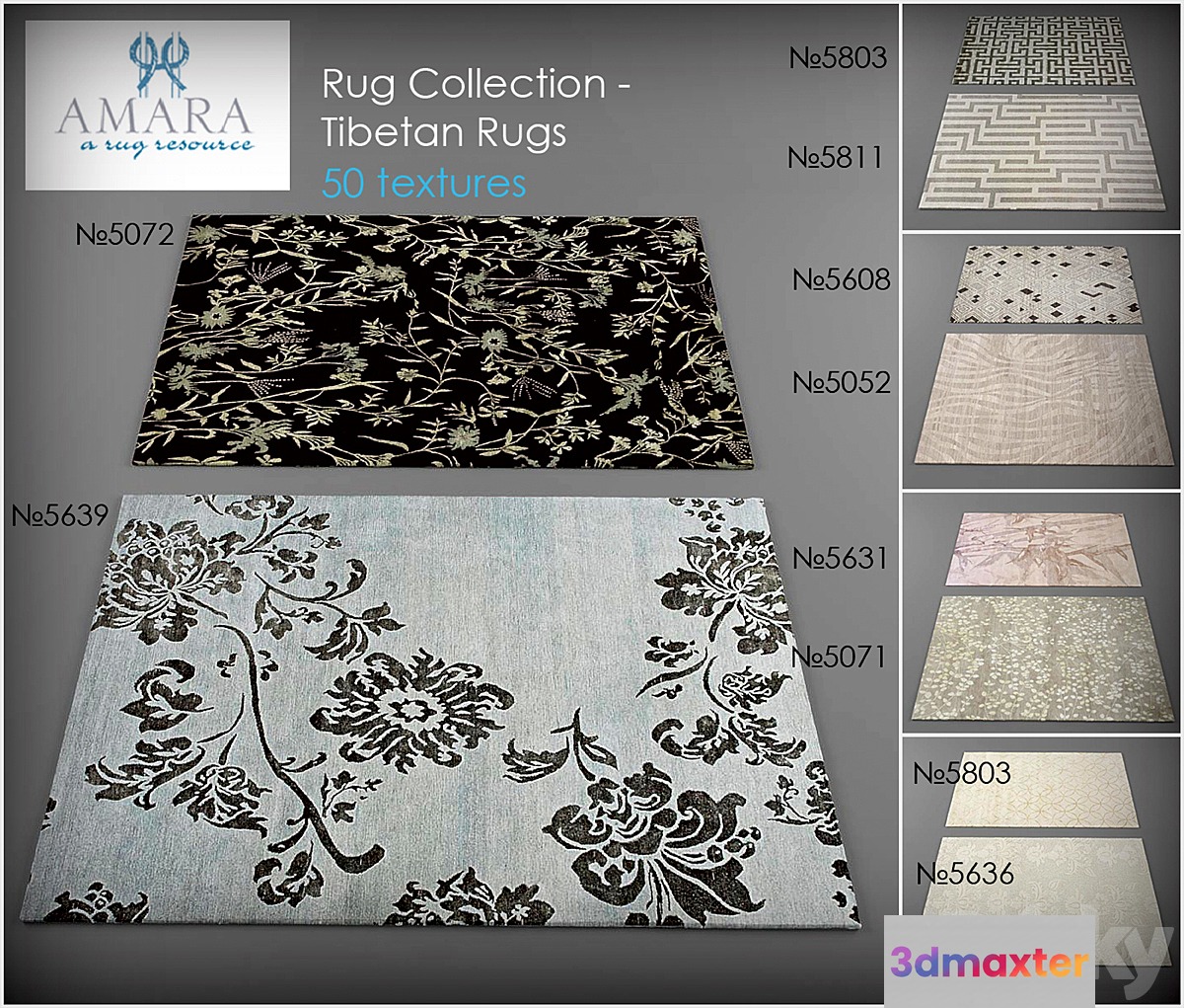 Amara Rug Collection - Tibetan Rugs - No.2 3D Max