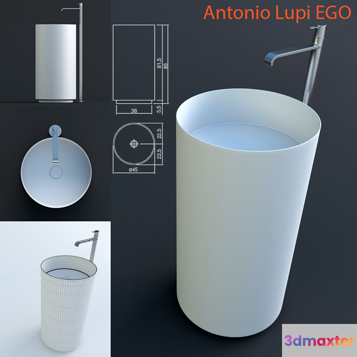 Antonio Lupi EGO Corian d45cm
