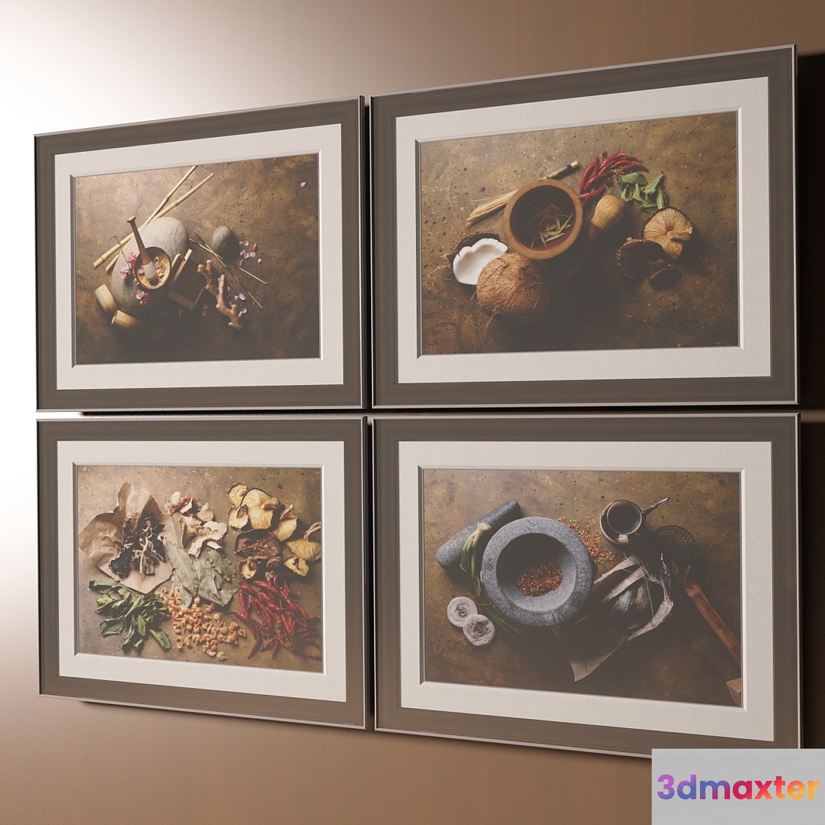 Kitchen theme poster 3D Max
