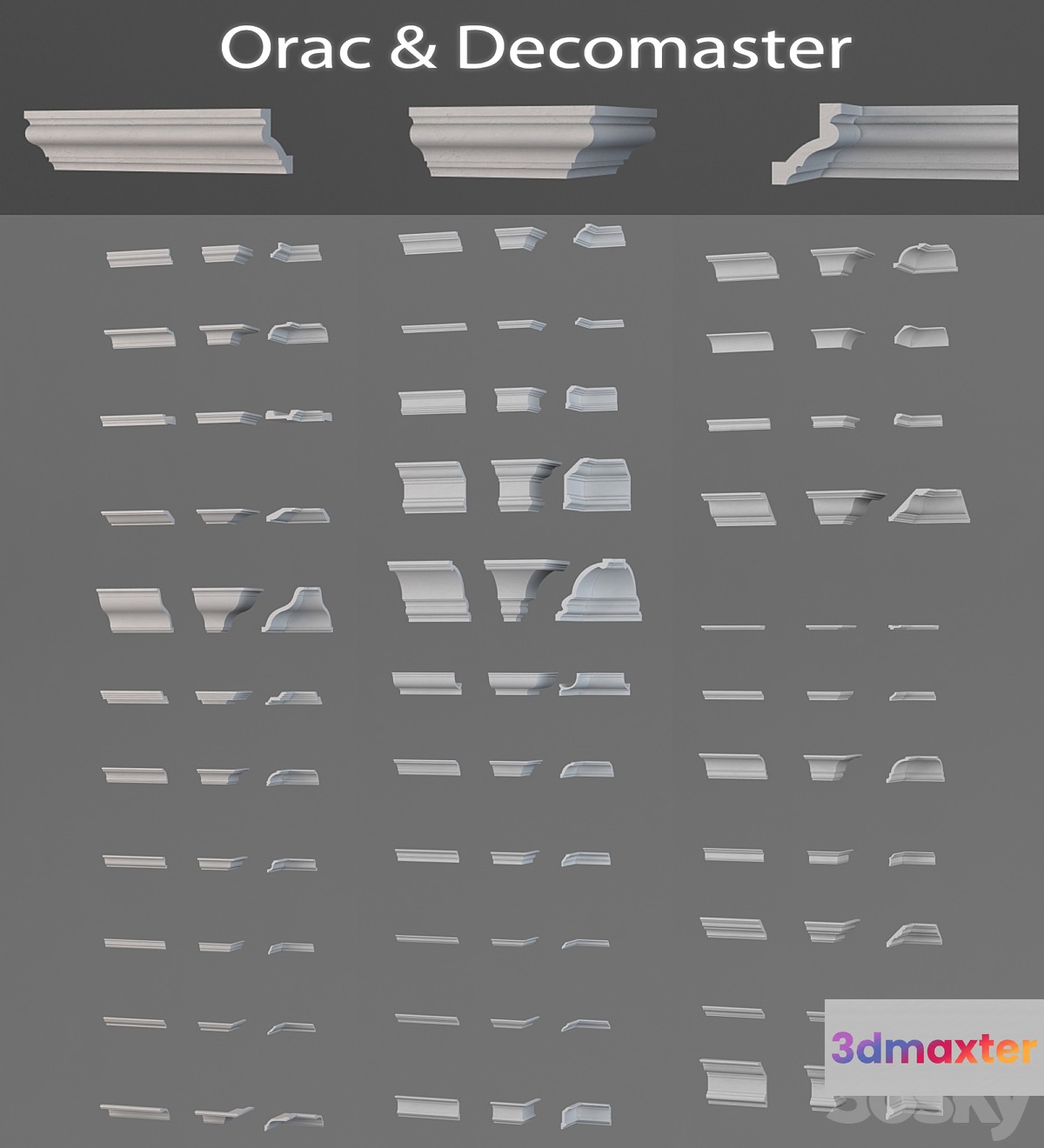 Ceiling curtain rods and Orac Decomaster