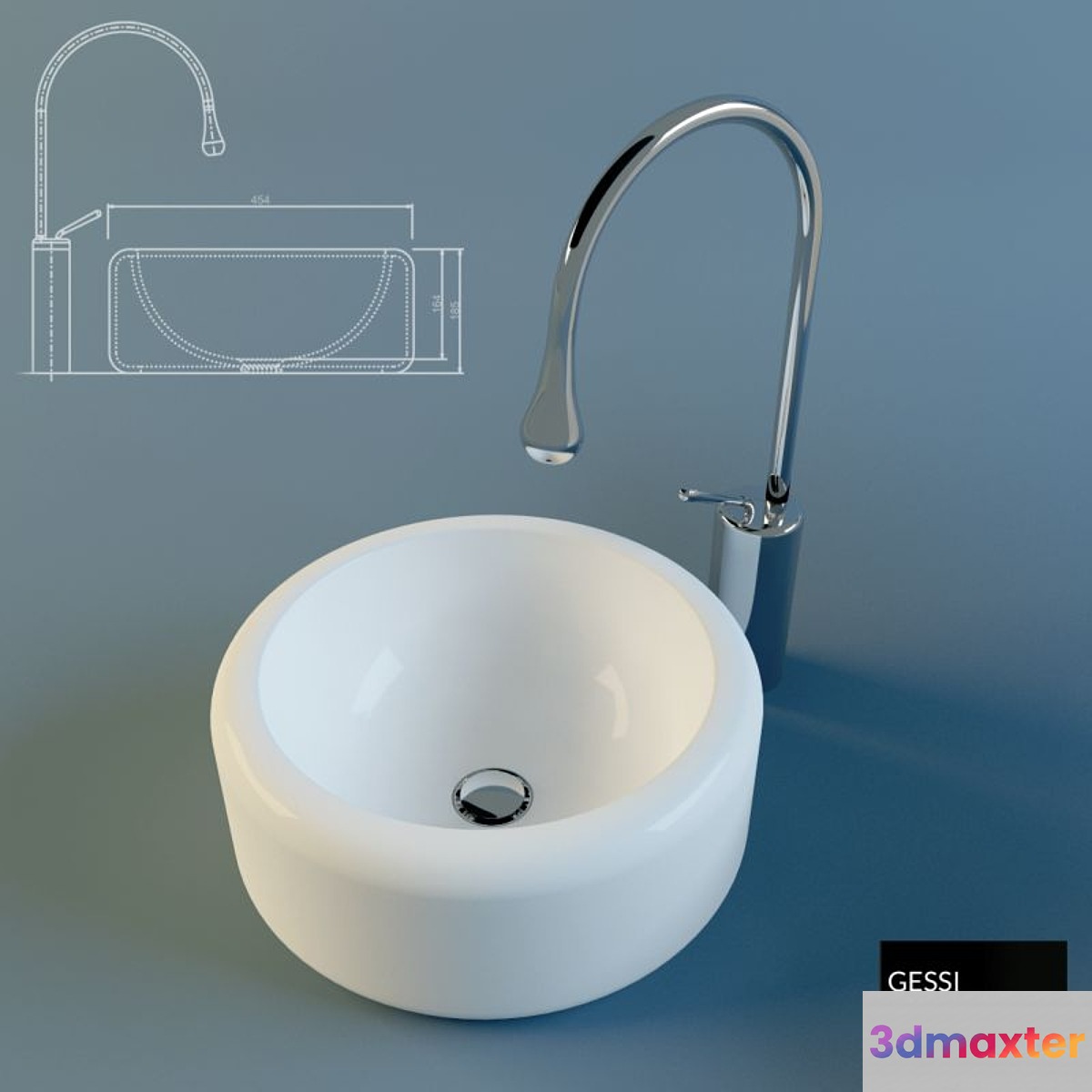 GOCCIA washbasin 3D Max