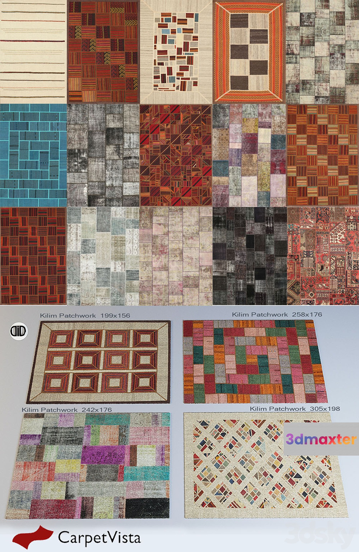 Collection of carpets Carpet vista 3D Max