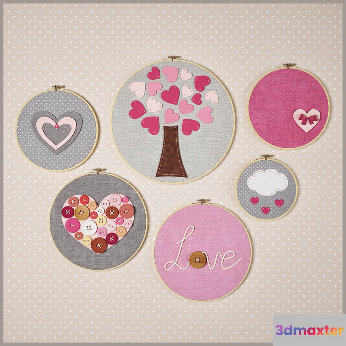 Wall decor in Tambour