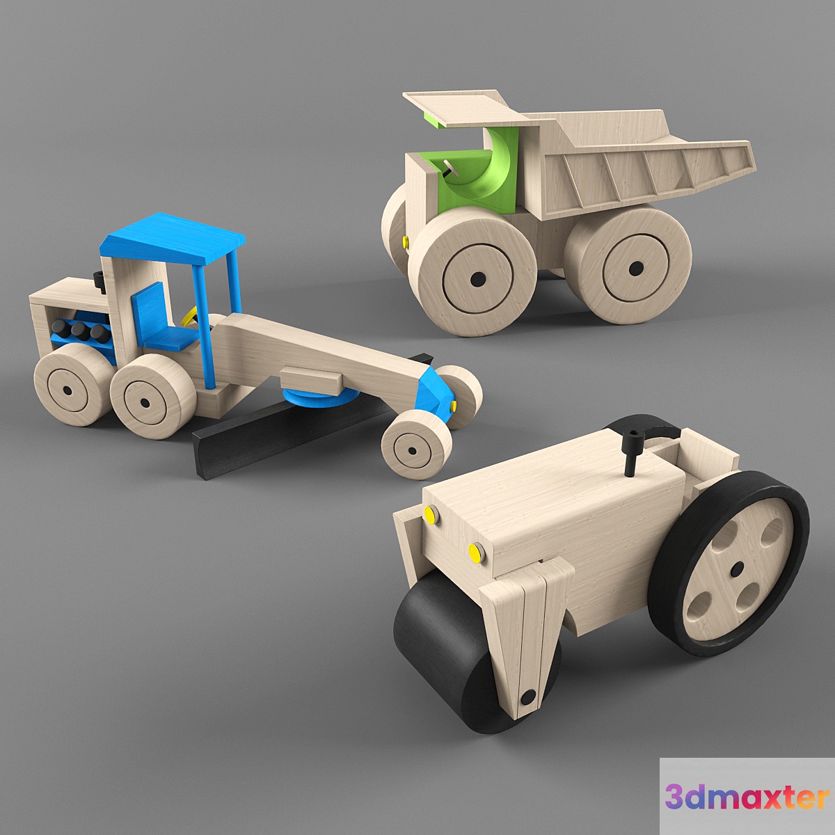 wooden toys-road builder 3D Max
