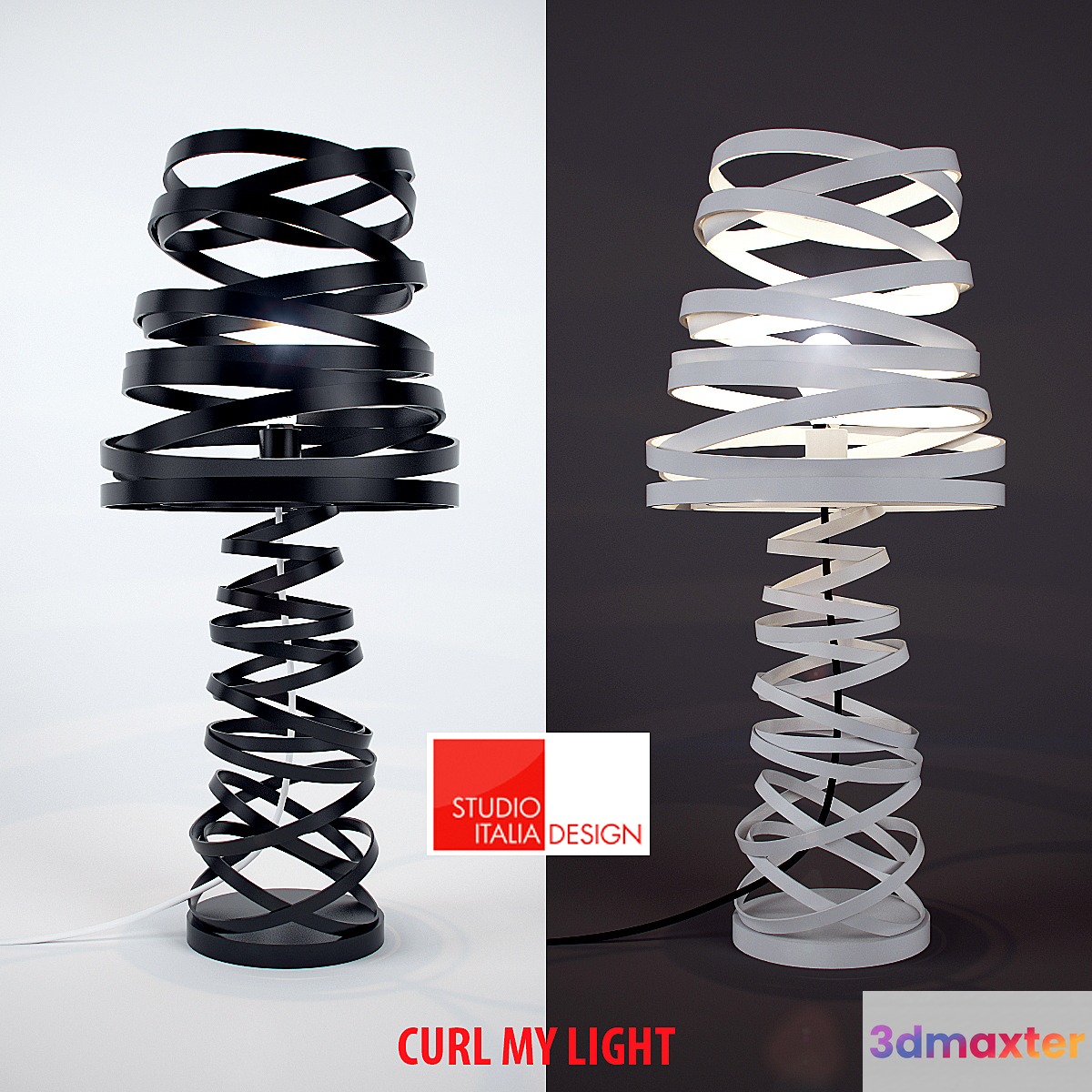CURL MY LIGHT 3D Max