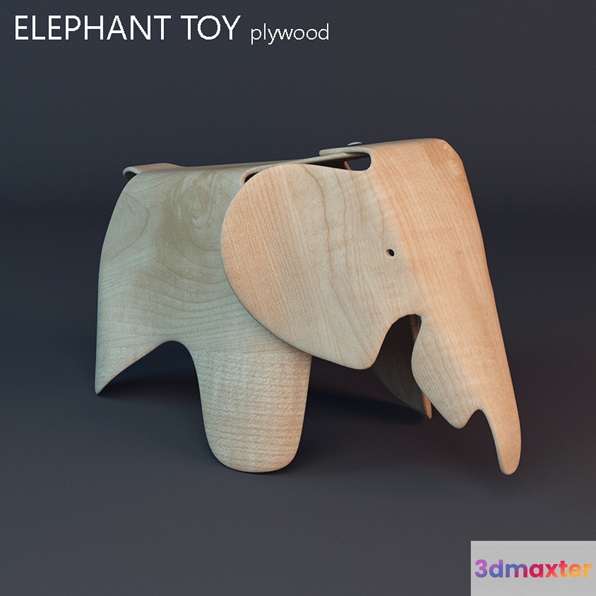Elephant wood toy