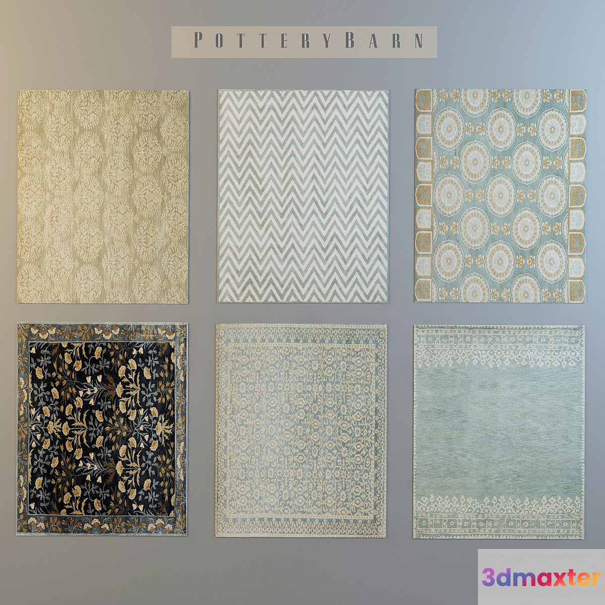 Potterybarn rugs 3D Max