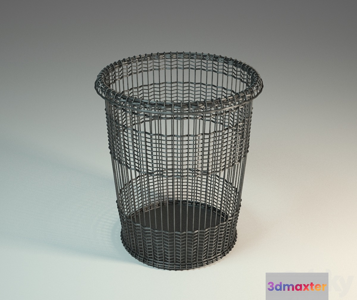 Waste paper basket 3D Max