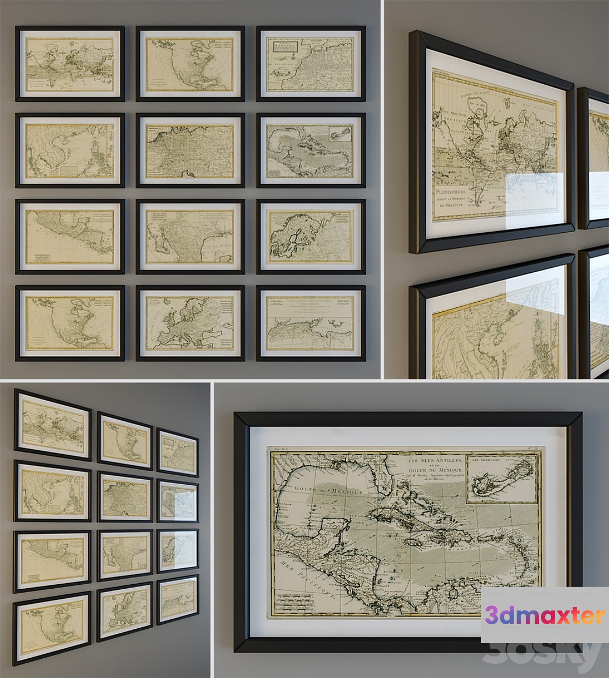 A set of ancient maps