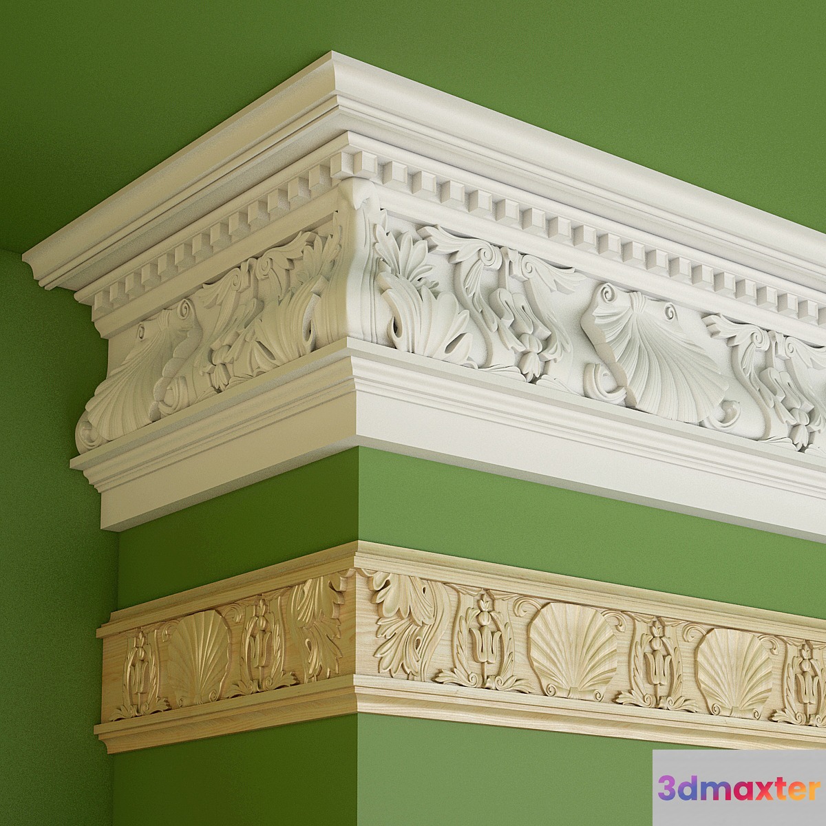 Cornices and molding 3D Max