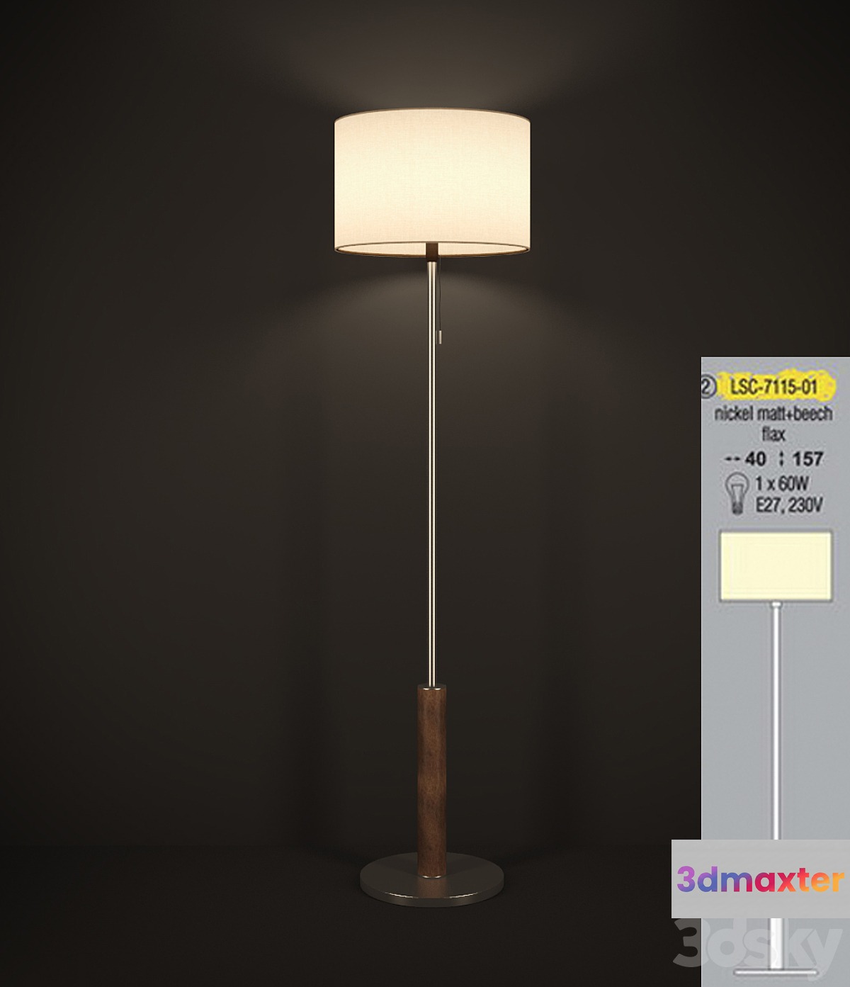 Floor Lamp LUSSOLE SILVI