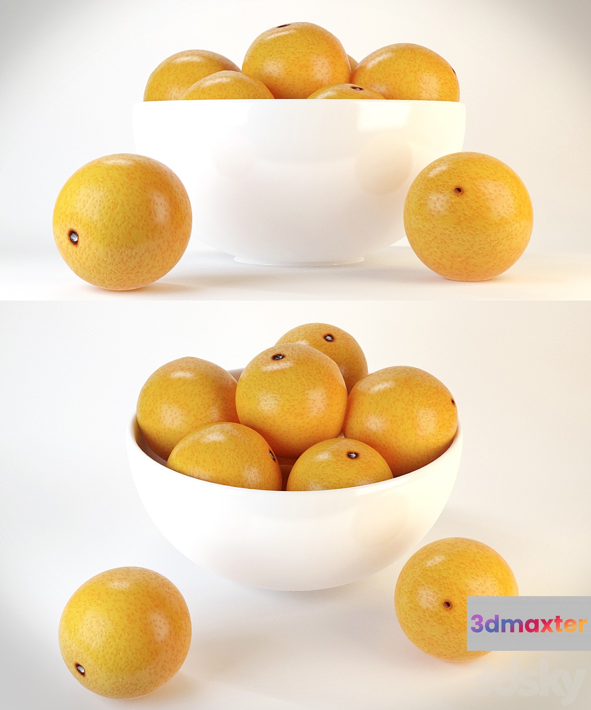 juicy oranges 3D Max