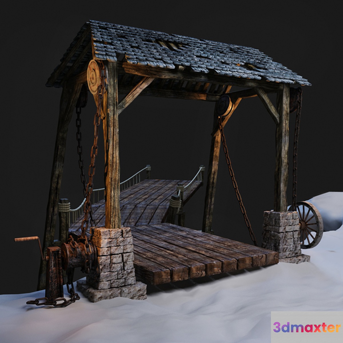 The vertical lift bridge (old) 3D Max