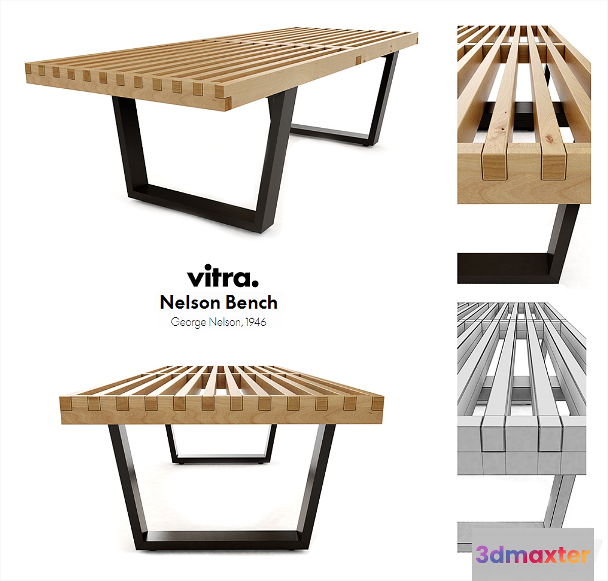 Vitra Nelson Bench 3D Max