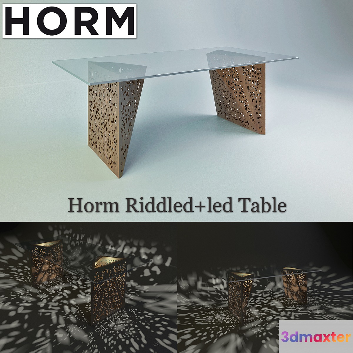Horm Riddled+led Table 3D Max