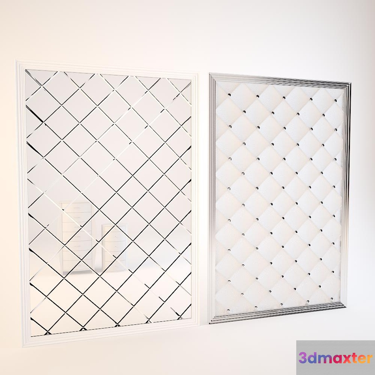 Mirror tiles with fascetom + stitch