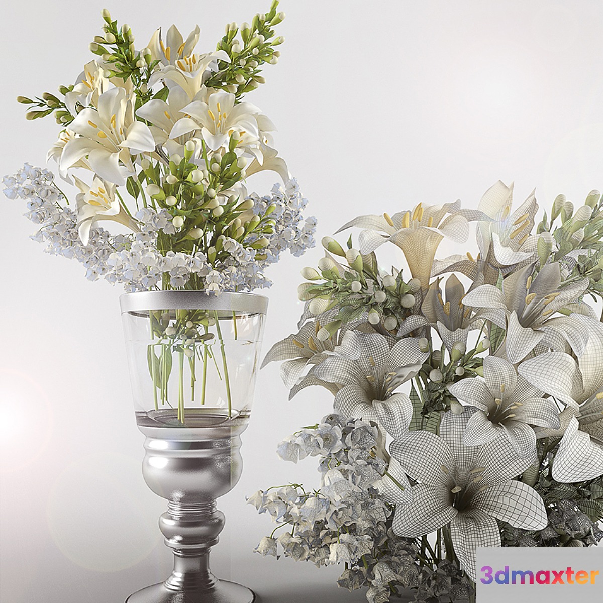 bouquet of lilies with: lilies of the Valley - No.3