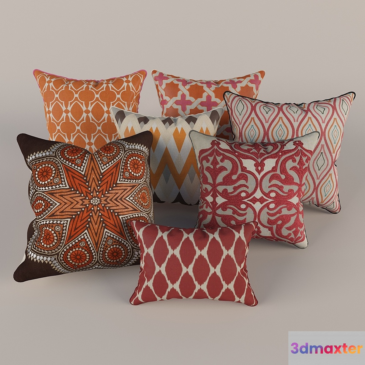 Decorative pillows 3D Max