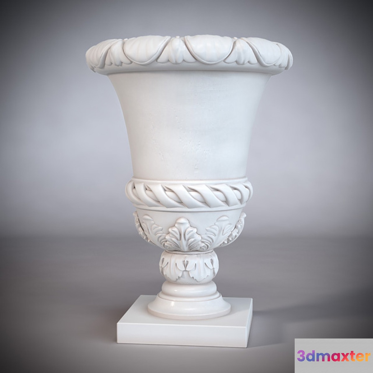 classical plaster vase